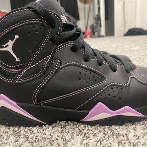 Air Jordan Black and Purple Sneakers